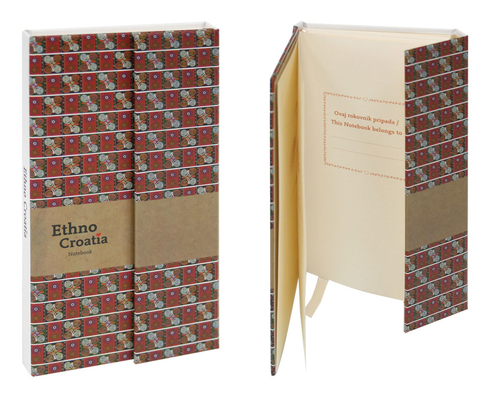 230789-EC Rokovnik s magnetom Ethno Croatia motivi bijela P1/16