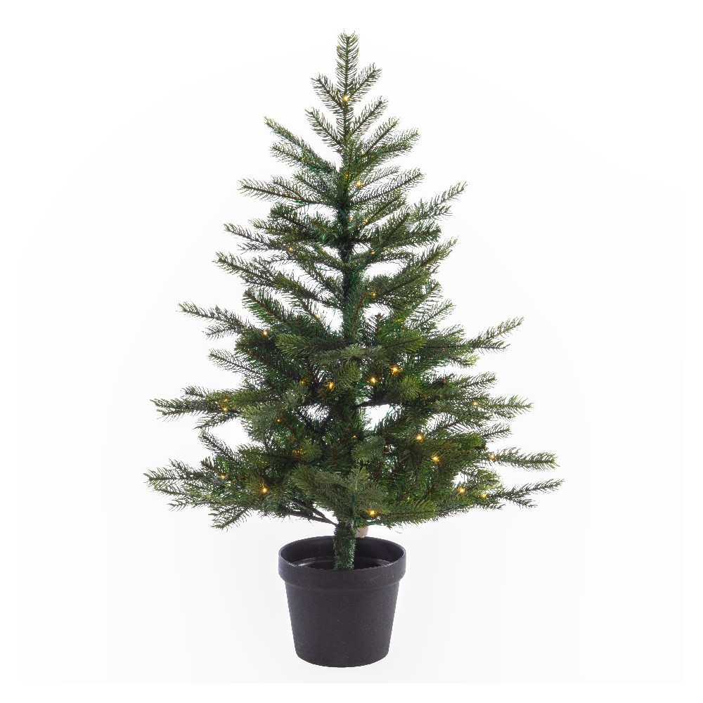 BOR09  90cm Grandis LED u posudi zeleni PE/PVC d63cm 313grančica/80L